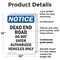 Signmission Dead End Road Do Not Enter Authorized OSHA Notice Sign, Plastic, 10in W x 14in L, 2PK OS-2PACK-NS-P-1014-V-10946 - alternate 8